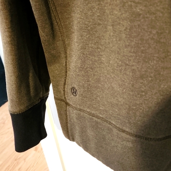 Lululemon Olive & Black Thick XL Jacket Two Button Front Unique Look - Picture 7 of 7